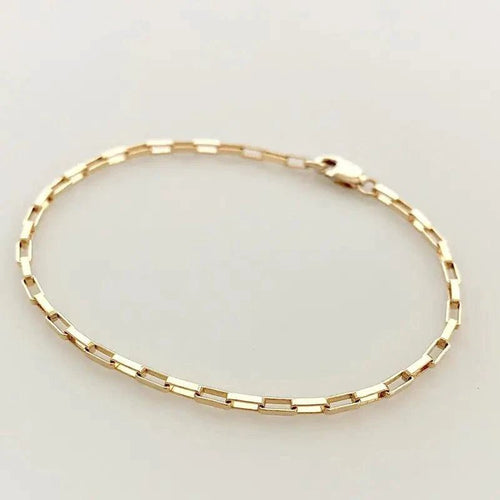 Handcrafted luxury gold chain bracelet by MANDOTOS featuring intricate links and a polished finish.