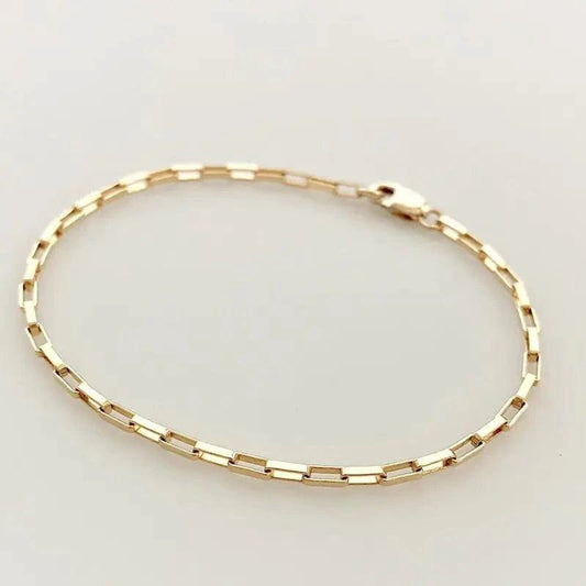 Handcrafted luxury gold chain bracelet by MANDOTOS featuring intricate links and a polished finish.