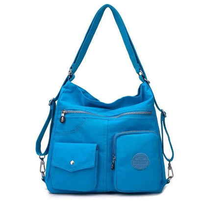 Mandotos luxury women's crossbody handbag made of waterproof bylon cloth, large capacity tote with shoulder strap.