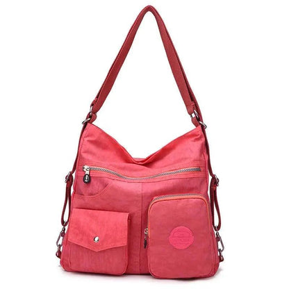 Luxury MANDOTOS women's waterproof Bylon cloth crossbody handbag with large capacity, shoulder strap, and tote style.