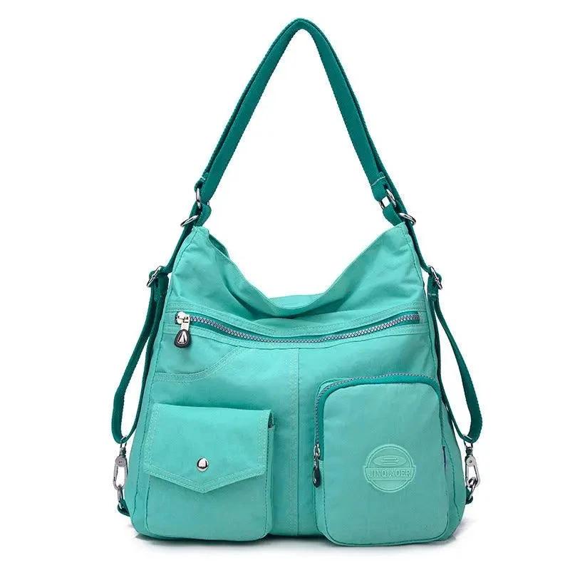MANDOTOS luxury women's handbag featuring waterproof bylon cloth, large capacity crossbody and shoulder tote bag with stylish design.