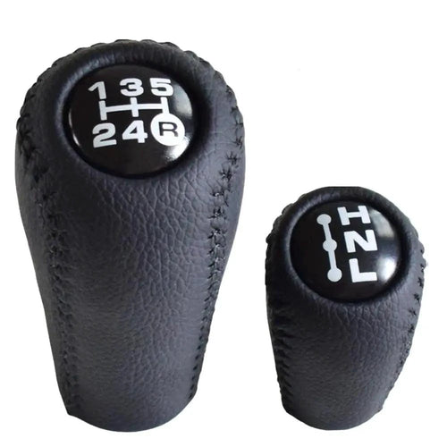 Luxury leather gear shift kit by MANDOTOS, featuring a sleek, high-quality leather cover for automatic or manual gear shifters.