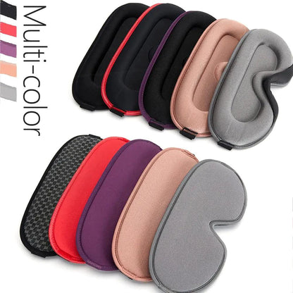 Luxury silk memory foam sleep mask by MANDOTOS with soft, smooth fabric and contoured design for comfortable, restful sleep.