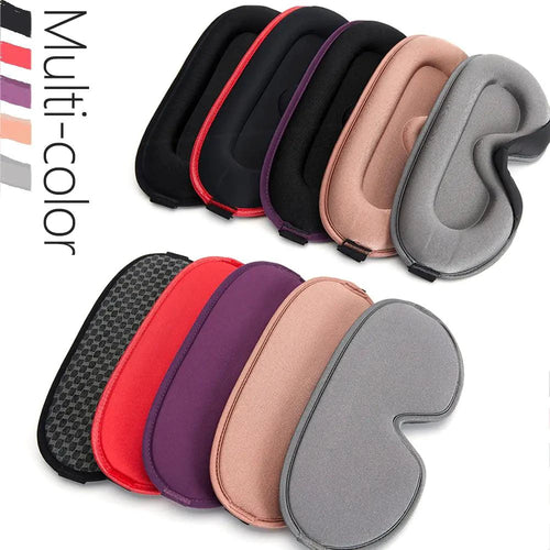 Luxury silk memory foam sleep mask by MANDOTOS with soft, smooth fabric and contoured design for comfortable, restful sleep.