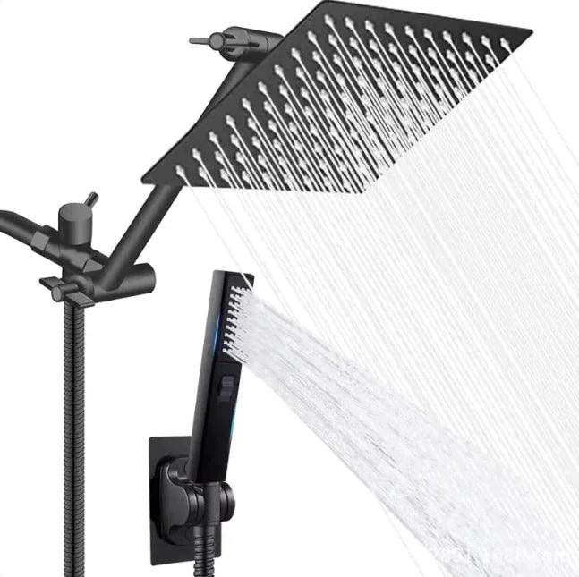 Luxury stainless steel multifunction shower set by MANDOTOS with adjustable showerhead and sleek modern design.