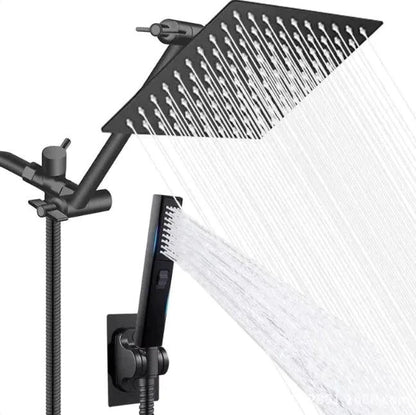 Luxury stainless steel multifunction shower set by MANDOTOS with adjustable showerhead and sleek modern design.