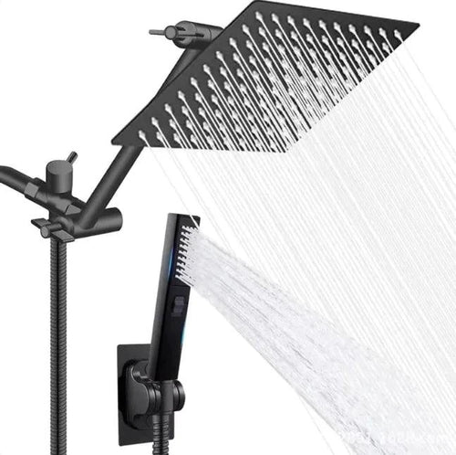 Luxury stainless steel multifunction shower set by MANDOTOS with adjustable showerhead and sleek modern design.