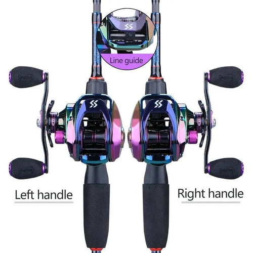 Mandotos MagnaCast precision fishing reel with sleek design and detailed components, ideal for serious anglers.