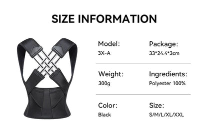 Mandotos adjustable back posture corrector belt for men and women, supporting proper spine alignment and relieving back pain.
