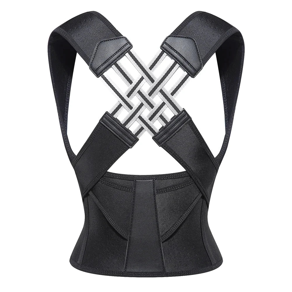 Mandotos adjustable back posture corrector belt for men and women, supporting good posture and relieving back pain.