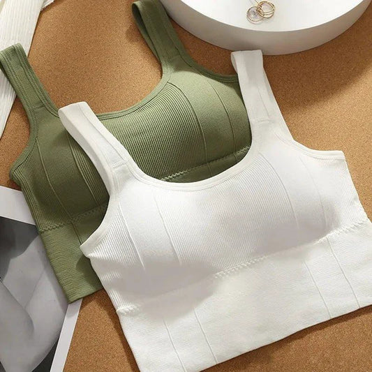 Mandotos breathable sports bra for women, seamless yoga top, shockproof, push-up crop top ideal for gym and workout sessions