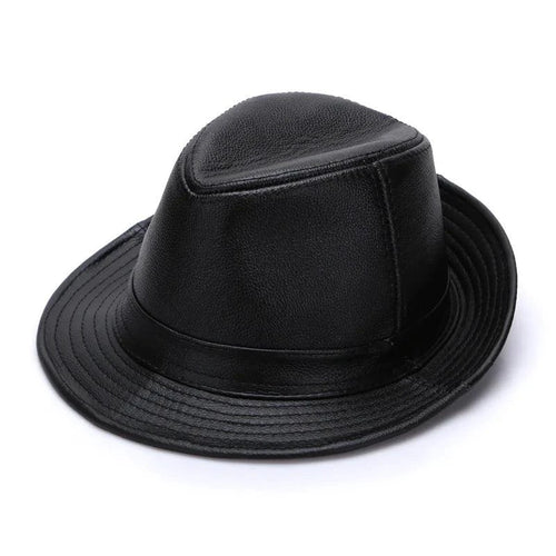 Mandotos brown leather cap made from premium cowhide in XL to XXXXL size, featuring a classic design and durable construction.