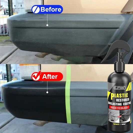 Mandotos Car Plastic Restorer Back to Black Gloss Renovator for plastic and leather auto care, 50g jar.