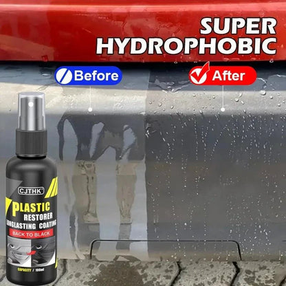 Mandotos Car Plastic Restorer Back to Black gloss renovator for plastic and leather auto care, 50g.