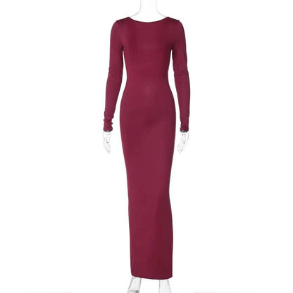 Mandotos chic backless silk dress in soft milk silk, elegant design with a flowing fit and stylish open back.