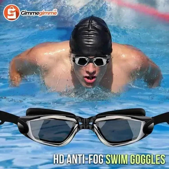 Mandotos ClearView HD swim goggles with transparent lenses, comfortable fit, adjustable straps, designed for clear underwater vision.