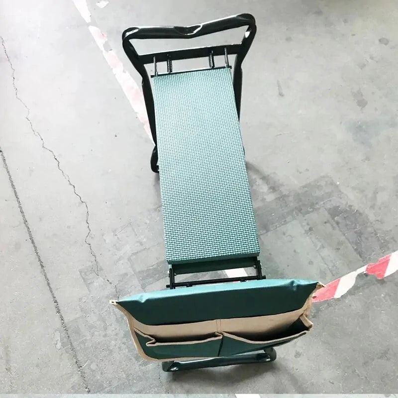 MANDOTOS Comfort Gardener Kneeler and Garden Stool with ergonomic design, foldable for easy use and back and knee support.