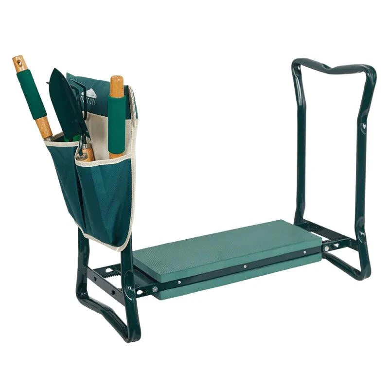 MANDOTOS Comfort Gardener Kneeler and Garden Stool, ergonomic foldable design for gardening kneeling and back support.