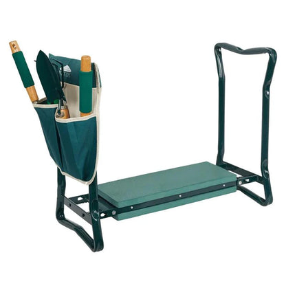 MANDOTOS Comfort Gardener Kneeler and Garden Stool, ergonomic foldable design for gardening kneeling and back support.