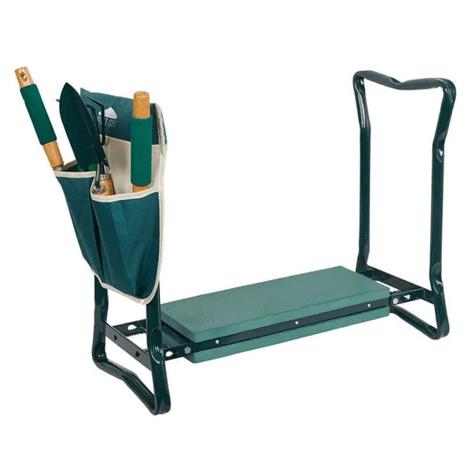 MANDOTOS Comfort Gardener Kneeler and Garden Stool, ergonomic foldable design for gardening kneeling and back support.