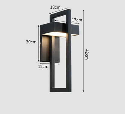 Mandotos contemporary outdoor patio wall light with LED, weatherproof design, energy-efficient, minimalist style for outdoor lighting.