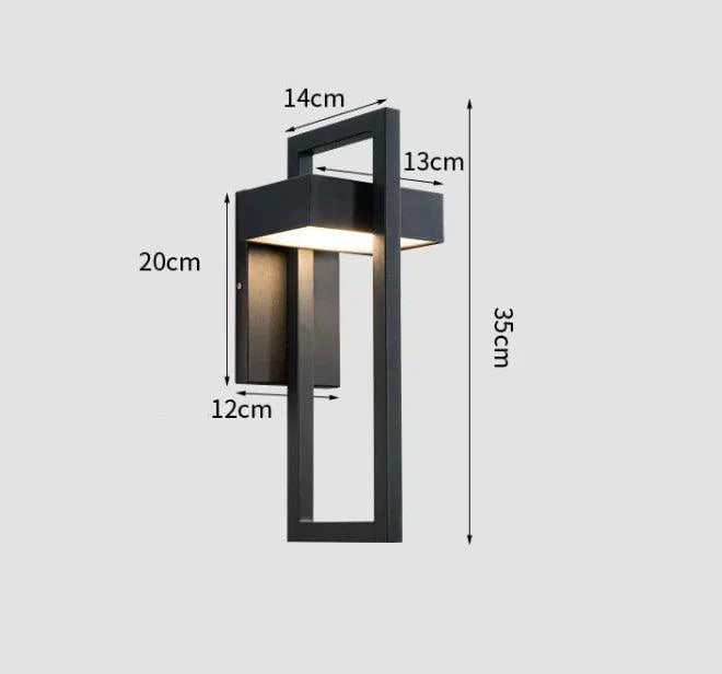 Mandotos contemporary outdoor wall light with LED, weatherproof design, minimalistic style, ideal for patio or outdoor lighting.