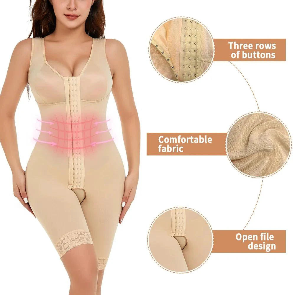 Mandotos core sculpting bodysuit with abdominal tightening and butt lift, designed to enhance curves and provide body shaping.