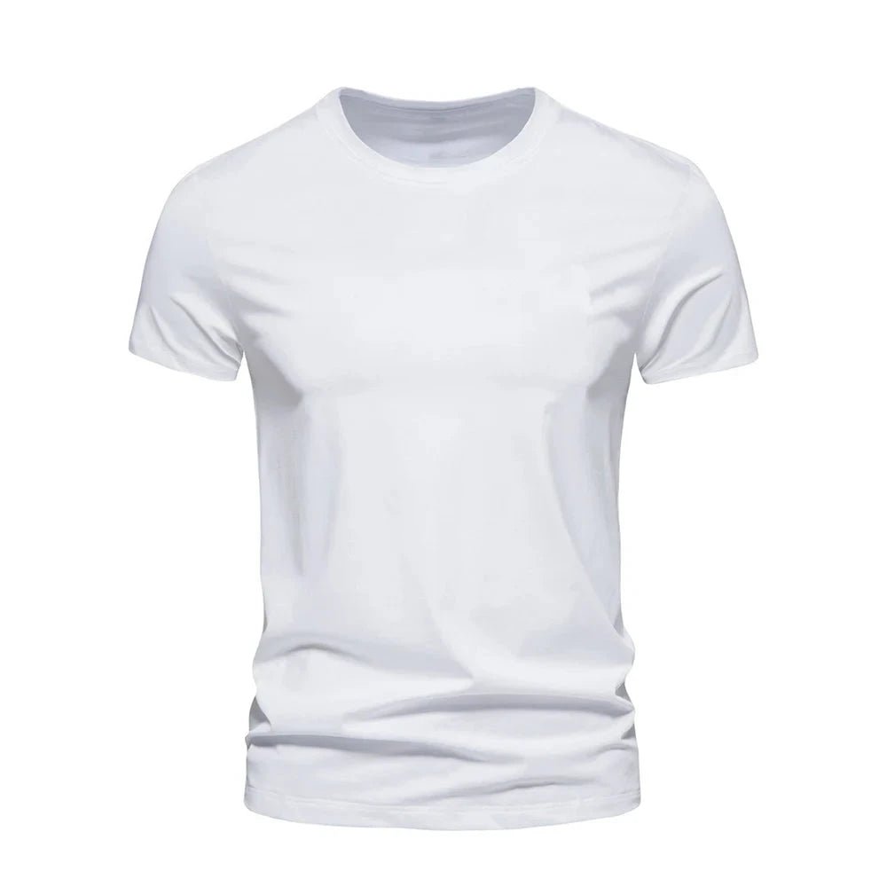 Set of five Mandotos cotton T-shirts in assorted colors, short sleeve, O-neck, casual oversized fit for men and women.