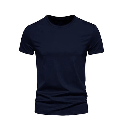 Set of five MANDOTOS cotton T-shirts in short sleeve O-neck style, casual, basic, oversized fit for men and women.