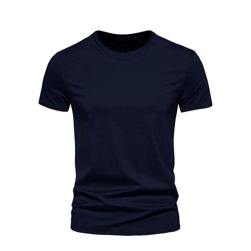 Set of five MANDOTOS cotton T-shirts in short sleeve O-neck style, casual, basic, oversized fit for men and women.