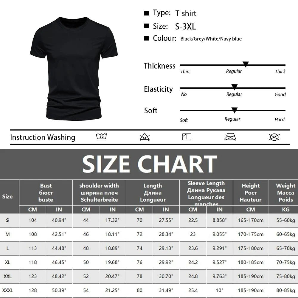 Set of five MANDOTOS cotton T-shirts for men and women, casual short sleeve O-neck, oversized, basic, and comfortable.