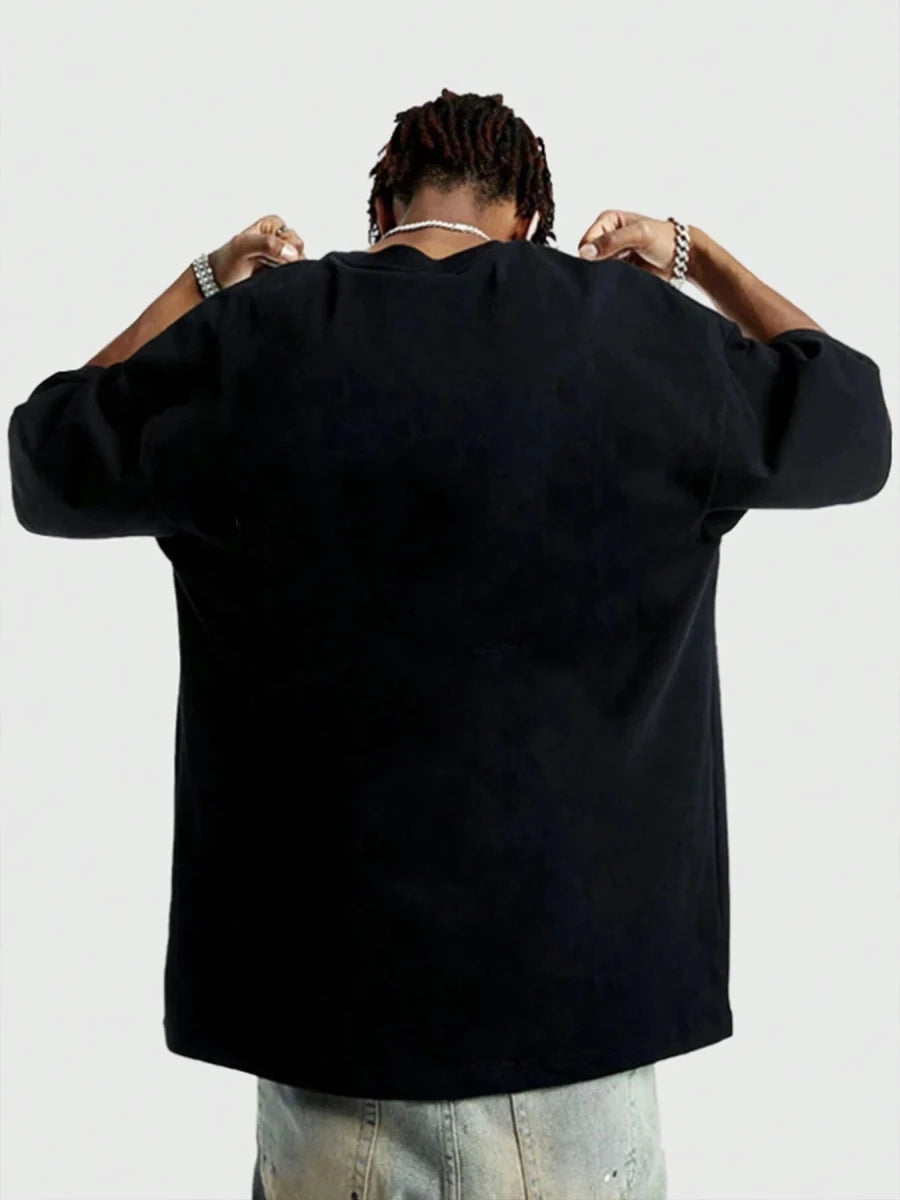 Pack of five Mandotos cotton T-shirts with short sleeves and O-neck, casual and oversize for men and women.