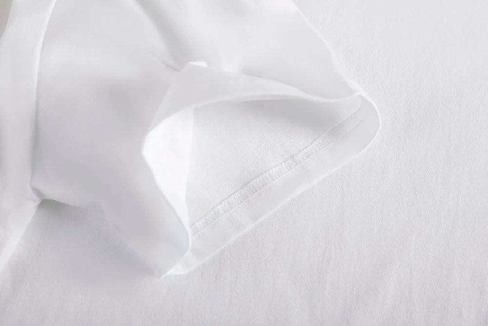 Five Mandotos cotton T-shirts in assorted colors, men's and women's short sleeve O-neck casual oversize basic shirts.