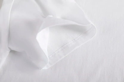 Five Mandotos cotton T-shirts in assorted colors, men's and women's short sleeve O-neck casual oversize basic shirts.