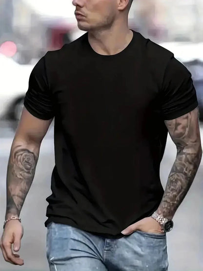 Set of five MANDOTOS cotton T-shirts, short sleeve, O-neck, casual and oversized for men and women, in various colors.