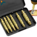 Mandotos damaged screw extractor set with 6 HSS drill bits for removing stripped or damaged screws and bolts.