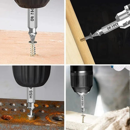 Mandotos damaged screw extractor set with 6 HSS drill bits for removing stripped or damaged screws in various applications.