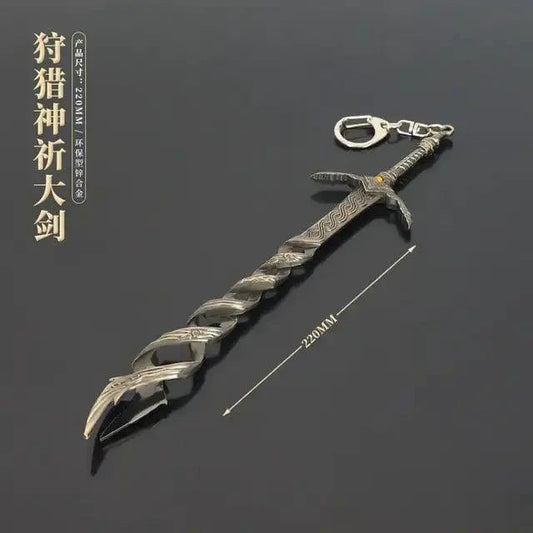 Mandotos Elden Ring God Sword replica, 22cm metal collectible display sword with detailed design and craftsmanship.