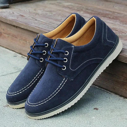 Mandotos men's canvas shoes in black, Korean edition, casual Old Beijing style for spring and autumn, comfortable and stylish.