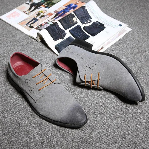 Mandotos red pointed leather shoes featuring sleek design and smooth leather finish, ideal for stylish formal or casual wear.