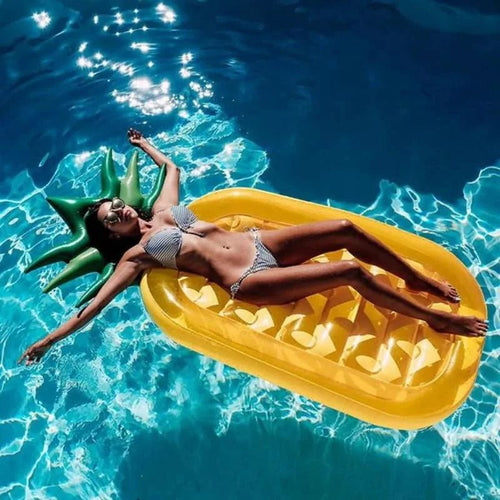 Large inflatable Mega Pool Party Float by MANDOTOS with colorful design, perfect for lounging in the pool.