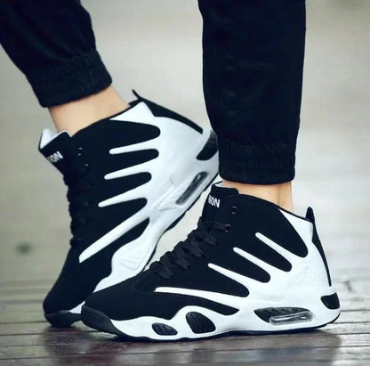 Mandotos men's air cushion basketball shoes with wear-resistant design and supportive sneakers for indoor and outdoor play.