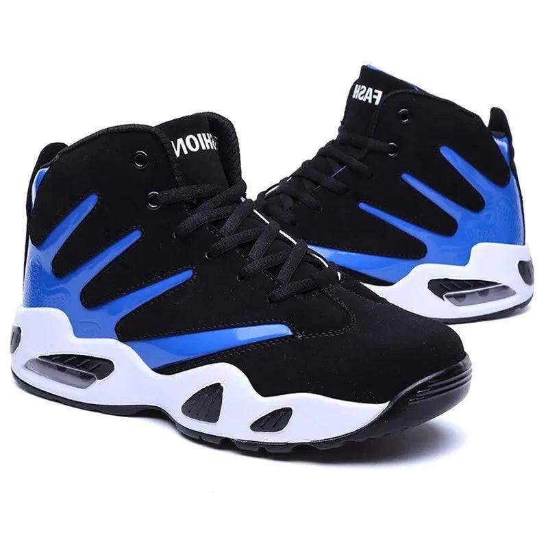 Mandotos men's air cushion basketball shoes with wear-resistant outsole and supportive design for active play.