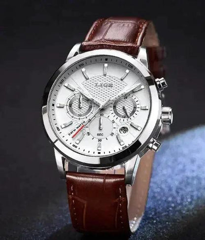 Men's fashion sport quartz watch by MANDOTOS with a sleek design and round dial, perfect for everyday and active wear.