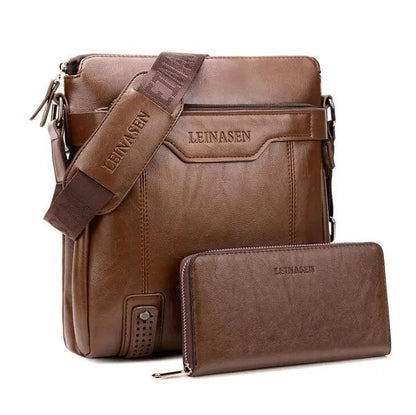 Mandotos men's messenger bag with adjustable shoulder strap and multiple compartments for everyday use and style.