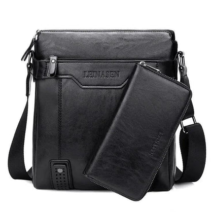 Men's messenger bag by MANDOTOS featuring a sleek design, adjustable strap, and multiple compartments for everyday use.
