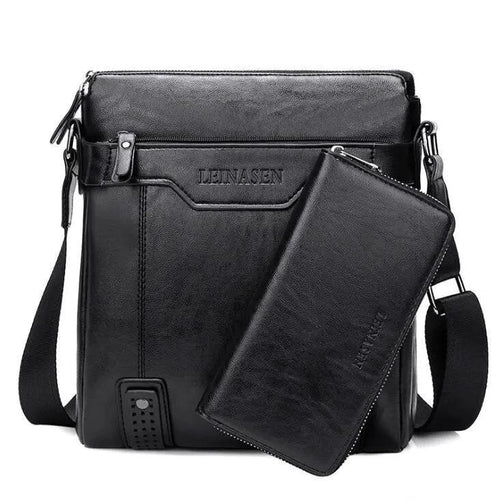 Men's messenger bag by MANDOTOS featuring a sleek design, adjustable strap, and multiple compartments for everyday use.