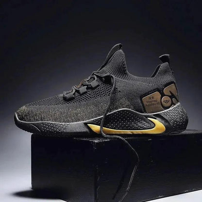Mandotos men's athletic trainer shoes with breathable mesh upper, cushioned sole, and sporty design for active wear.