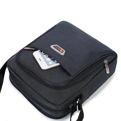 Mandotos men's Oxford cloth shoulder bag with multiple compartments, stylish and functional for business and casual use