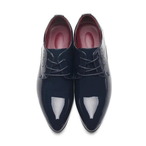 Mandotos men's leather business casual dress shoes with sleek design and polished finish, suitable for professional or smart casual wear.